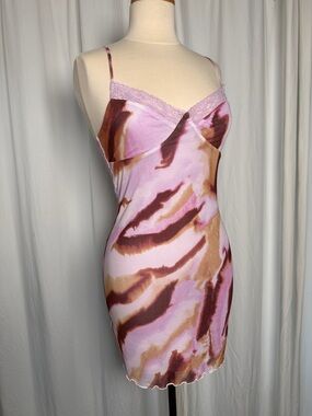 bp Lilac and Tan Mesh Slip Dress